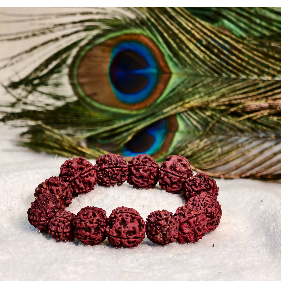 Original Rudraksha Bracelet | Spiritual, Healing & Meditation Wrist Band. (5 Mukhi)