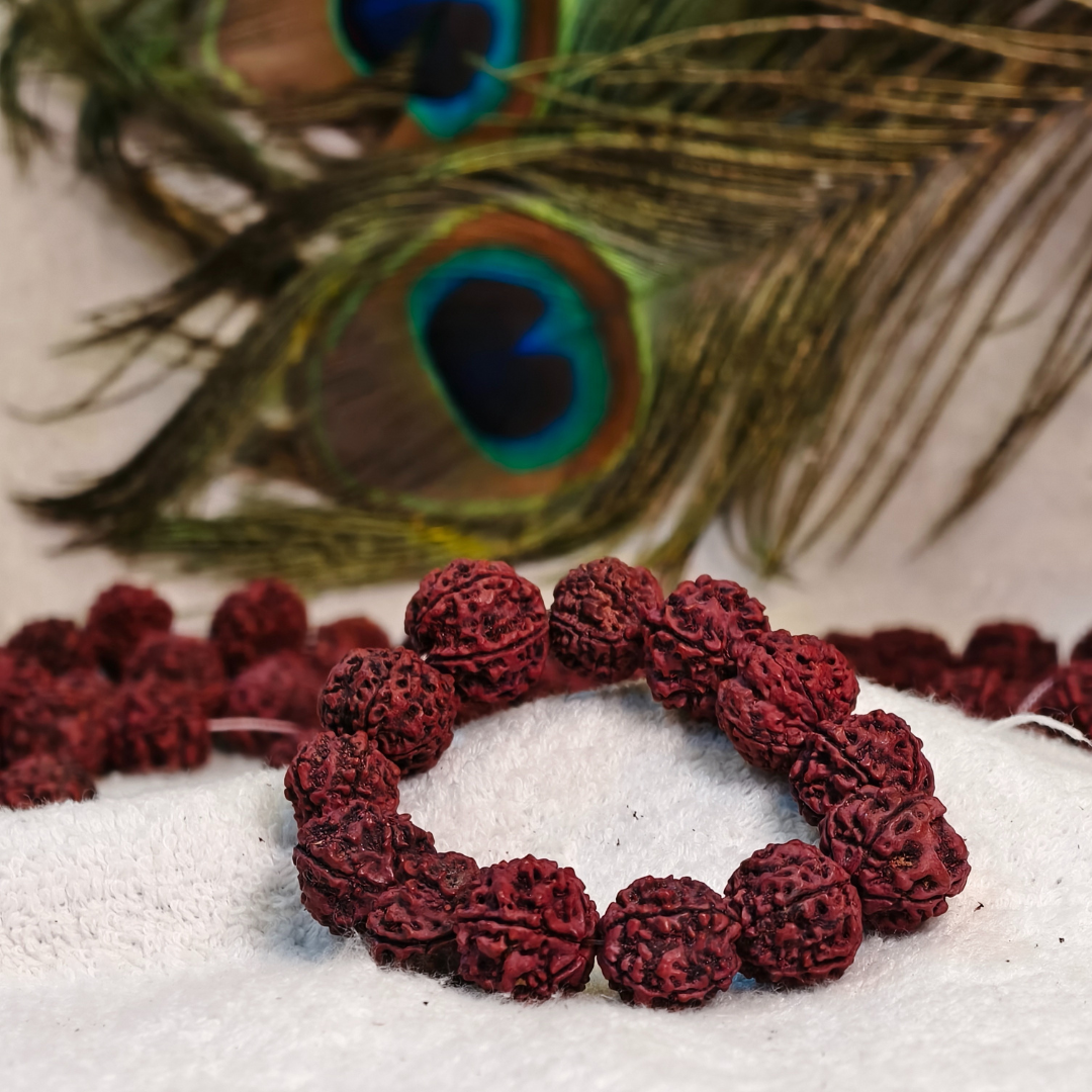 Original Rudraksha Bracelet | Spiritual, Healing & Meditation Wrist Band. (5 Mukhi)